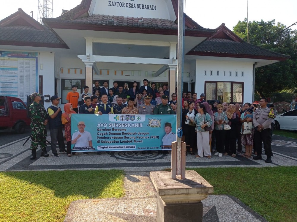 LAUNCHING GERAKAN CEGAH DEMAM BERDARAH DENGAN PEMBERANTASAN SARANG NYAMUK (PSN) SERENTAK DI KANTOR DESA SURANADI
